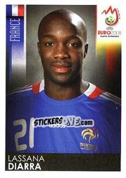 Sticker Lassana Diarra - UEFA Euro Austria-Switzerland 2008 n. 345 - Panini