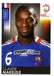 Sticker Claude Makelele - UEFA Euro Austria-Switzerland 2008 n. 346 - Panini