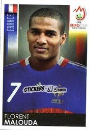 Sticker Florent Malouda - UEFA Euro Austria-Switzerland 2008 n. 350 - Panini