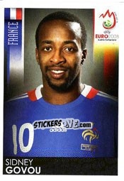 Sticker Sidney Govou - UEFA Euro Austria-Switzerland 2008 n. 353 - Panini