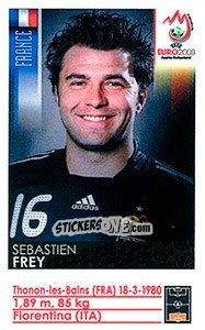 Sticker Sebastien Frey - UEFA Euro Austria-Switzerland 2008 n. 357x - Panini