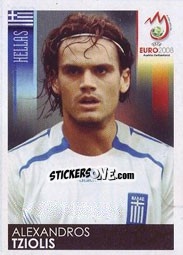 Sticker Alexandros Tziolis - UEFA Euro Austria-Switzerland 2008 n. 372 - Panini