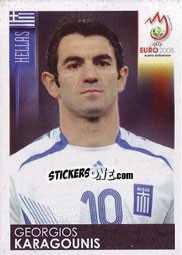 Cromo Giorgos Karagounis - UEFA Euro Austria-Switzerland 2008 - Panini