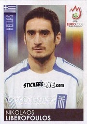 Sticker Nikos Liberopoulos - UEFA Euro Austria-Switzerland 2008 n. 377 - Panini