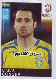 Sticker Matias Concha - UEFA Euro Austria-Switzerland 2008 n. 392 - Panini