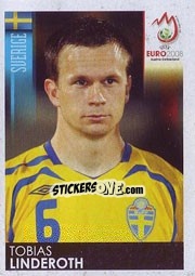 Sticker Tobias Linderoth - UEFA Euro Austria-Switzerland 2008 n. 399 - Panini