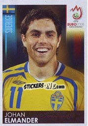 Sticker Johan Elmander - UEFA Euro Austria-Switzerland 2008 n. 405 - Panini