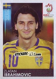 Cromo Zlatan Ibrahimovic - UEFA Euro Austria-Switzerland 2008 - Panini