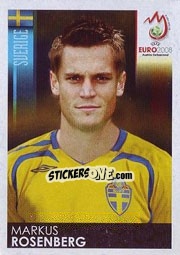 Sticker Markus Rosenberg - UEFA Euro Austria-Switzerland 2008 n. 408 - Panini