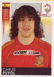 Sticker Carles Puyol - UEFA Euro Austria-Switzerland 2008 n. 417 - Panini