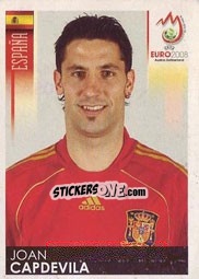 Sticker Joan Capdevila - UEFA Euro Austria-Switzerland 2008 n. 421 - Panini