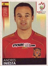 Sticker Andres Iniesta - UEFA Euro Austria-Switzerland 2008 n. 428 - Panini