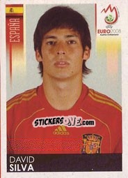 Sticker David Silva - UEFA Euro Austria-Switzerland 2008 n. 430 - Panini
