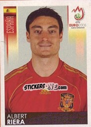 Sticker Albert Riera - UEFA Euro Austria-Switzerland 2008 n. 431 - Panini