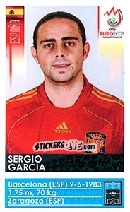 Figurina Sergio Garcia - UEFA Euro Austria-Switzerland 2008 n. 431x - Panini