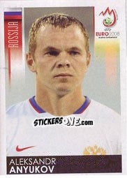 Sticker Aleksandr Anyukov - UEFA Euro Austria-Switzerland 2008 n. 445 - Panini