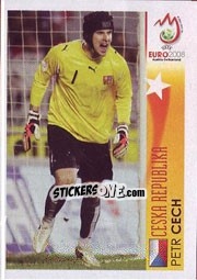 Sticker Petr Cech - Ceska Rebublika - UEFA Euro Austria-Switzerland 2008 n. 464 - Panini