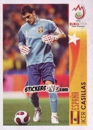 Sticker Iker Casillas - España - UEFA Euro Austria-Switzerland 2008 - Panini
