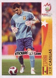 Sticker Iker Casillas - España - UEFA Euro Austria-Switzerland 2008 n. 465 - Panini