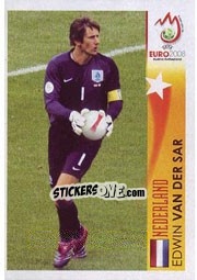 Sticker Edwin van der Sar - Nederland - UEFA Euro Austria-Switzerland 2008 n. 466 - Panini