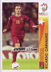 Sticker Ricardo Carvalho - Portugal - UEFA Euro Austria-Switzerland 2008 - Panini