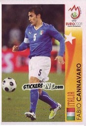 Cromo Fabio Cannavaro - Italia - UEFA Euro Austria-Switzerland 2008 - Panini