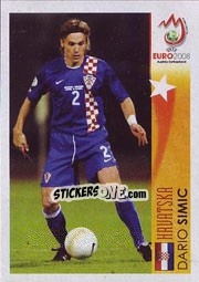 Sticker Dario Simic / Hrvatska - UEFA Euro Austria-Switzerland 2008 n. 474 - Panini