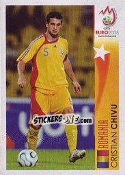 Cromo Cristian Chivu - Romania - UEFA Euro Austria-Switzerland 2008 - Panini