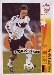 Sticker Philipp Lahm - Deutschland - UEFA Euro Austria-Switzerland 2008 n. 480 - Panini