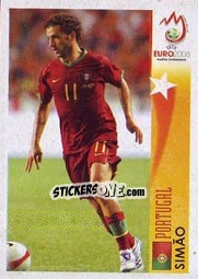 Sticker Simão - Portugal - UEFA Euro Austria-Switzerland 2008 - Panini