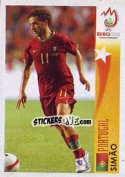 Sticker Simão - Portugal - UEFA Euro Austria-Switzerland 2008 n. 481 - Panini
