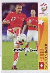 Sticker Gökhan Inler - Helvetia - UEFA Euro Austria-Switzerland 2008 - Panini
