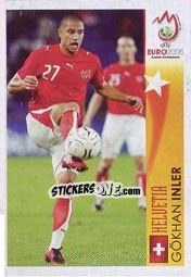 Sticker Gökhan Inler - Helvetia - UEFA Euro Austria-Switzerland 2008 n. 485 - Panini