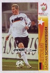 Sticker Bastian Schweinsteiger - Deutschland - UEFA Euro Austria-Switzerland 2008 n. 499 - Panini