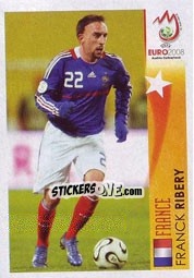Sticker Franck Ribery - France - UEFA Euro Austria-Switzerland 2008 n. 502 - Panini