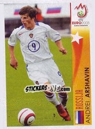 Cromo Andrey Arshavin - Rossija - UEFA Euro Austria-Switzerland 2008 - Panini