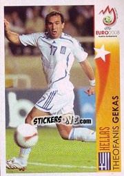 Sticker Theofanis Gekas - Hellas - UEFA Euro Austria-Switzerland 2008 n. 508 - Panini