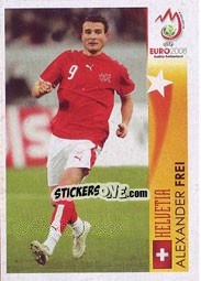 Sticker Alexander Frei - Helvetia - UEFA Euro Austria-Switzerland 2008 n. 512 - Panini