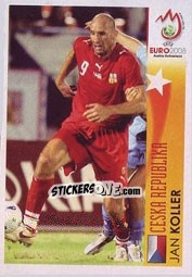 Sticker Jan Koller - Ceska Republika - UEFA Euro Austria-Switzerland 2008 - Panini