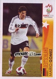 Cromo Mario Gomez - Deutschland - UEFA Euro Austria-Switzerland 2008 - Panini