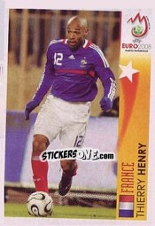 Sticker Thierry Henry - France - UEFA Euro Austria-Switzerland 2008 n. 515 - Panini