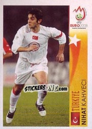 Sticker Nihat Kahveci - Türkiye - UEFA Euro Austria-Switzerland 2008 n. 517 - Panini