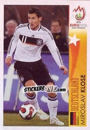 Cromo Miroslav Klose - Deutschland - UEFA Euro Austria-Switzerland 2008 - Panini