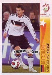Sticker Miroslav Klose - Deutschland - UEFA Euro Austria-Switzerland 2008 n. 519 - Panini