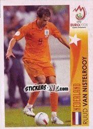 Sticker Ruud Van Nistelrooy - Nederland - UEFA Euro Austria-Switzerland 2008 n. 520 - Panini