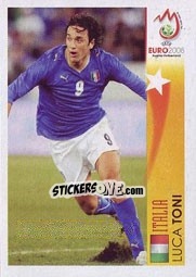 Figurina Luca Toni - Italia - UEFA Euro Austria-Switzerland 2008 - Panini