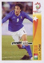 Sticker Luca Toni - Italia - UEFA Euro Austria-Switzerland 2008 n. 522 - Panini