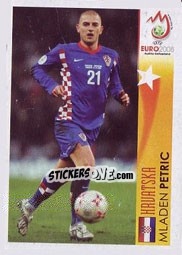 Sticker Mladen Petric / Hrvatska - UEFA Euro Austria-Switzerland 2008 - Panini