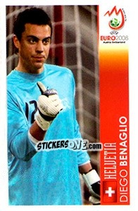 Sticker Diego Benaglio - UEFA Euro Austria-Switzerland 2008 n. P3 - Panini