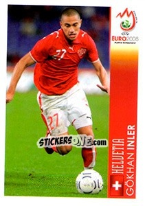 Sticker Gökhan Inler - UEFA Euro Austria-Switzerland 2008 n. P9 - Panini